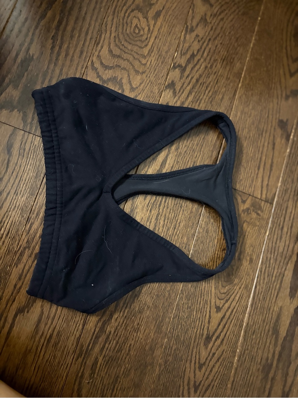 Aritzia Black Racerback Crop Top